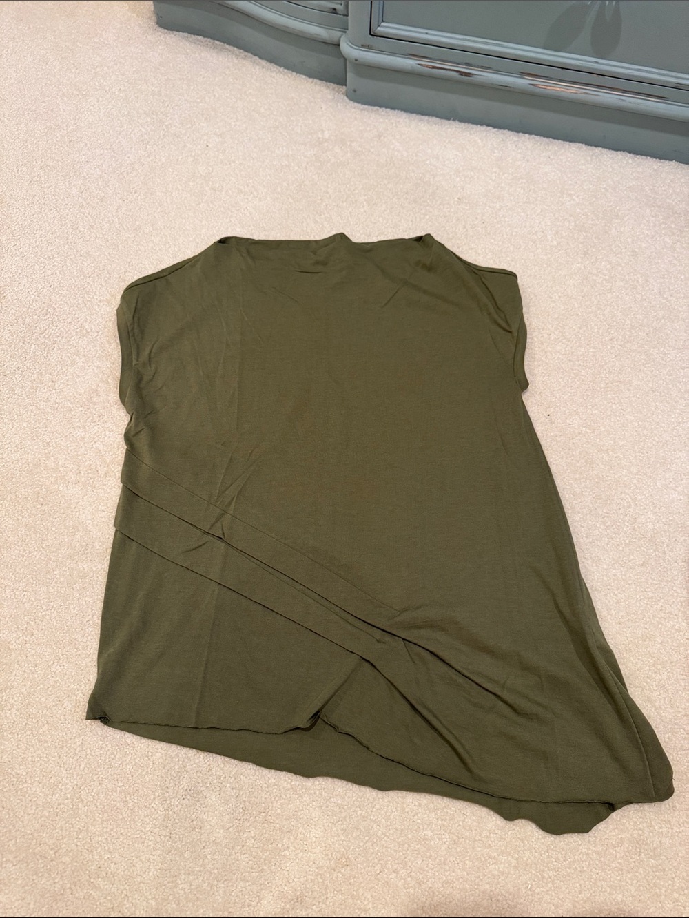 Olive Green Lightweight Short Sleeve Top